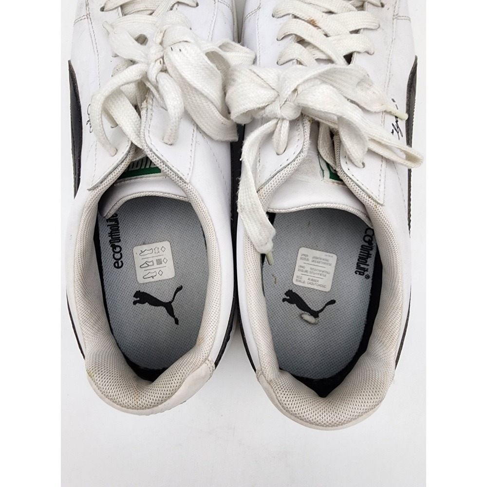 PUMA Clyde Golf Sneakers Spikeless Mens Size 11 White Black Leather Lace Up - Picture 11 of 13
